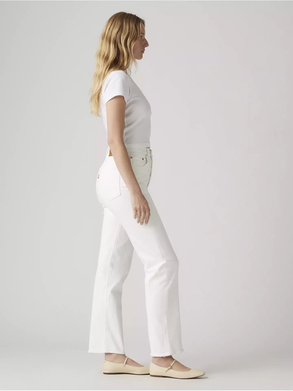 Levi’s Ribcage Straight Ankle White Jeans Size 27 – Retail $110